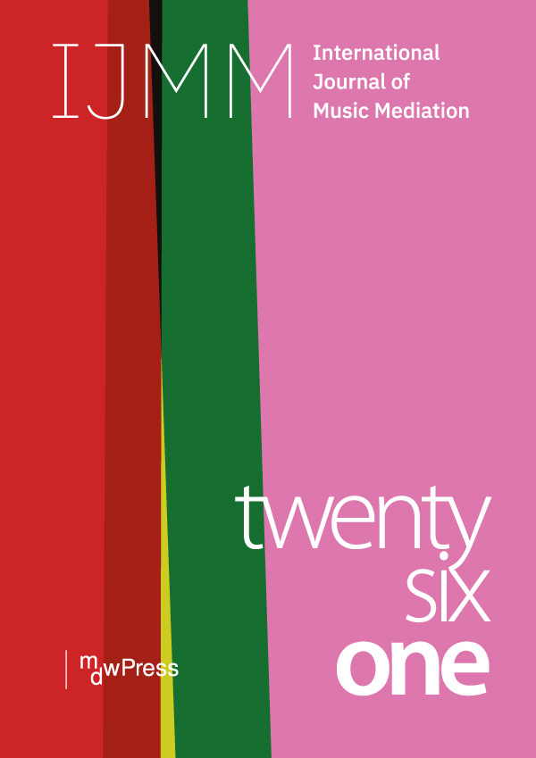 This image shows the cover of the journal issue Vol. 3, No. 1 (2026), Transformation: Music Mediation as a Game Changer.